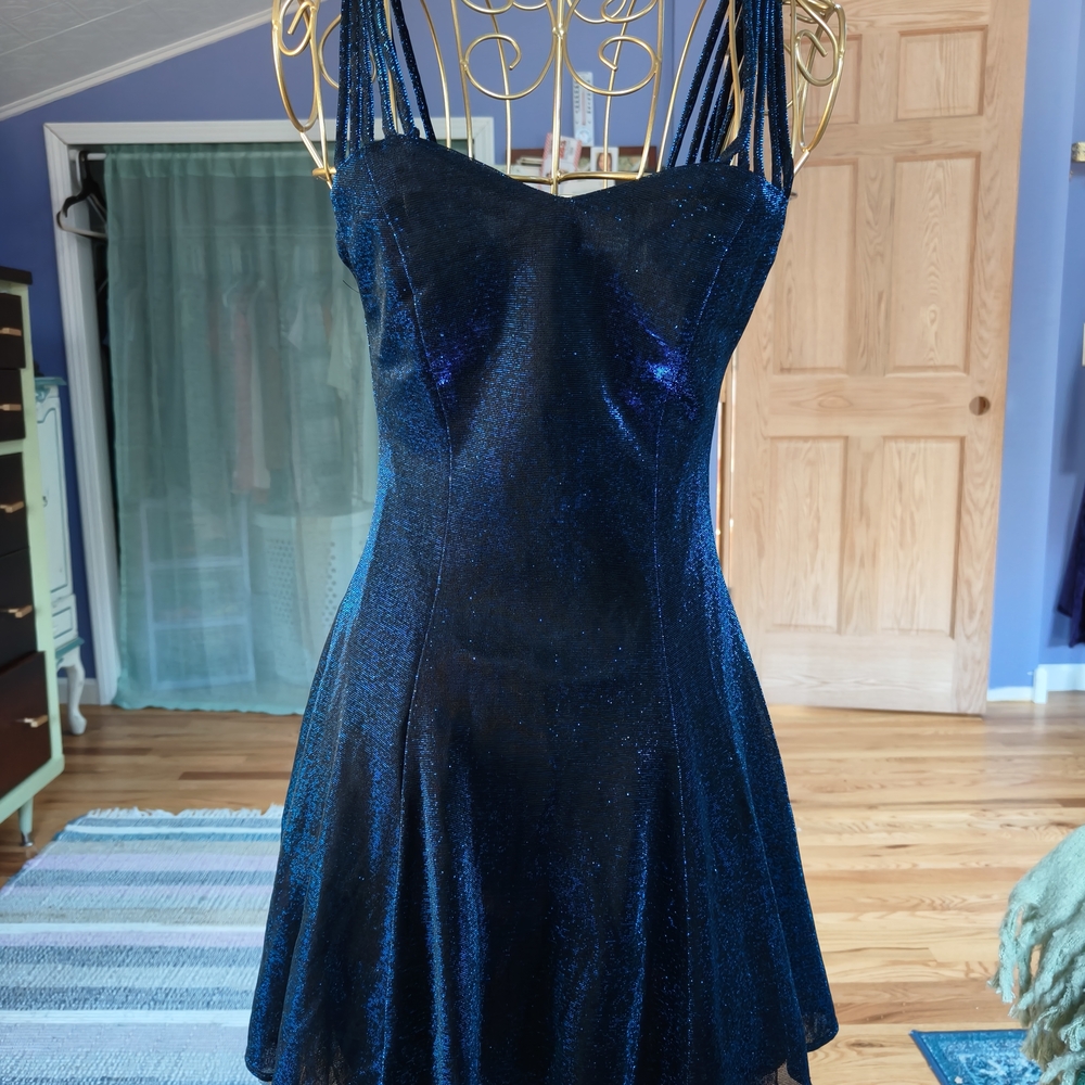 Sparkly Blue Mini Dress